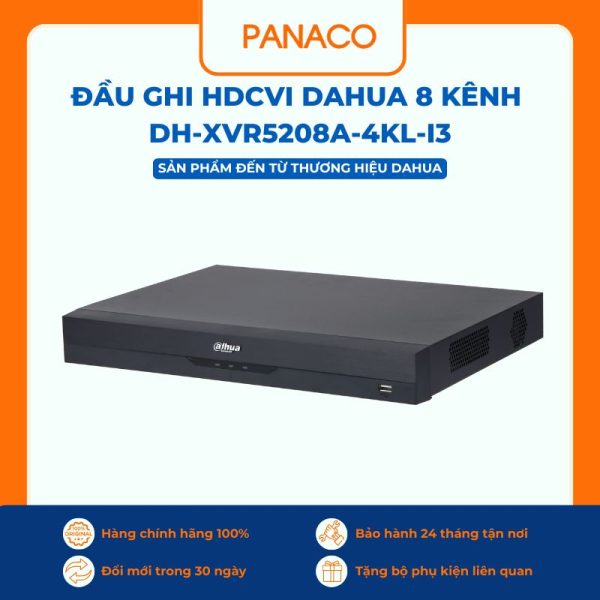 Đầu ghi hình XVR 8 kênh Dahua DH-XVR5208A-4KL-I3