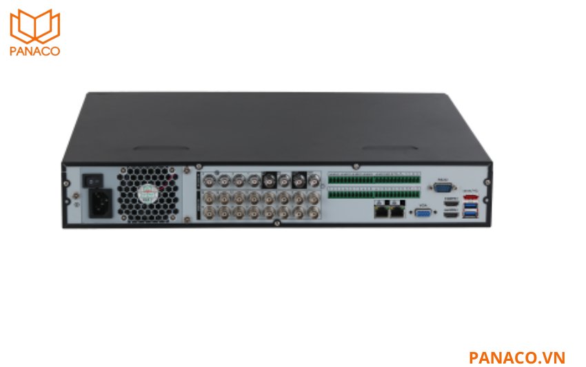 Đầu ghi được trang bị hai cổng HDMI và một cổng VGA, cho phép xuất hình ảnh đồng thời lên nhiều màn hình