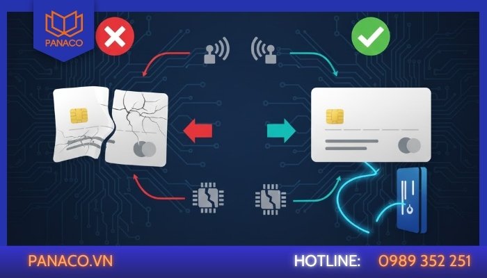 Lỗi thẻ từ trên khóa cửa điện tử do bị tác động vật lý