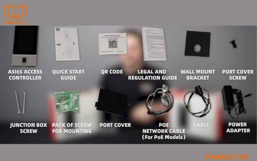 Trọn bộ sản phẩm bộ kiểm soát ra vào bằng khuôn mặt Dahua DHI-ASI6214S-PW