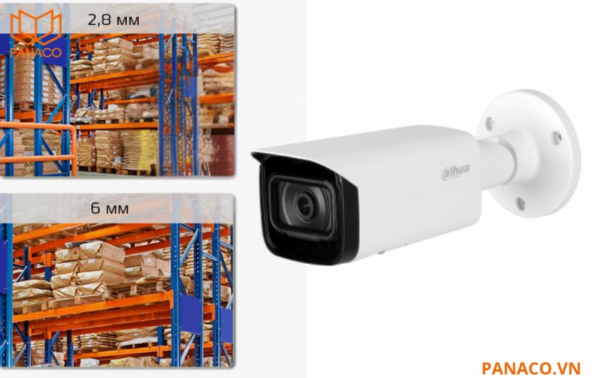 Dahua DH-IPC-HFW5442TP-ASE cung cấp tiêu cự mặc định 3.6mm