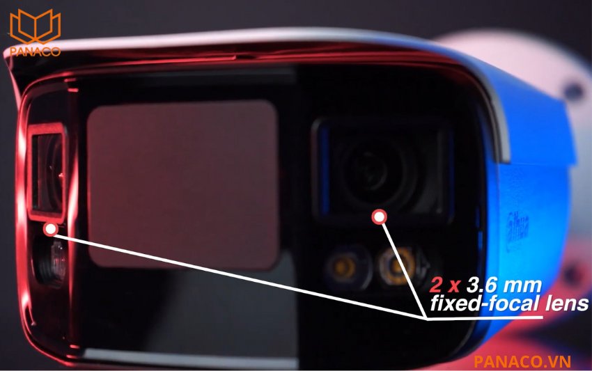 Ống kính kép 2×3.6mm mở rộng góc nhìn toàn cảnh 180°