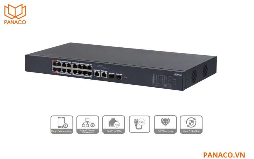 Switch POE Dahua DH-CS4218-16ET-190
