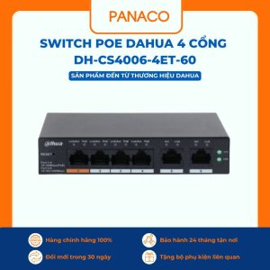 Switch PoE Cloud 6 port Dahua DH-CS4006-4ET-60