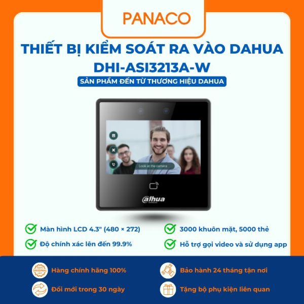 Thiết bị kiểm soát ra vào nhận diện khuôn mặt Dahua DHI-ASI3213A-W