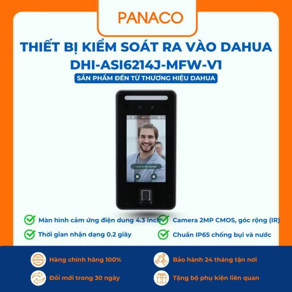 Thiết bị kiểm soát ra vào Dahua DHI-ASI6214J-MFW-V1
