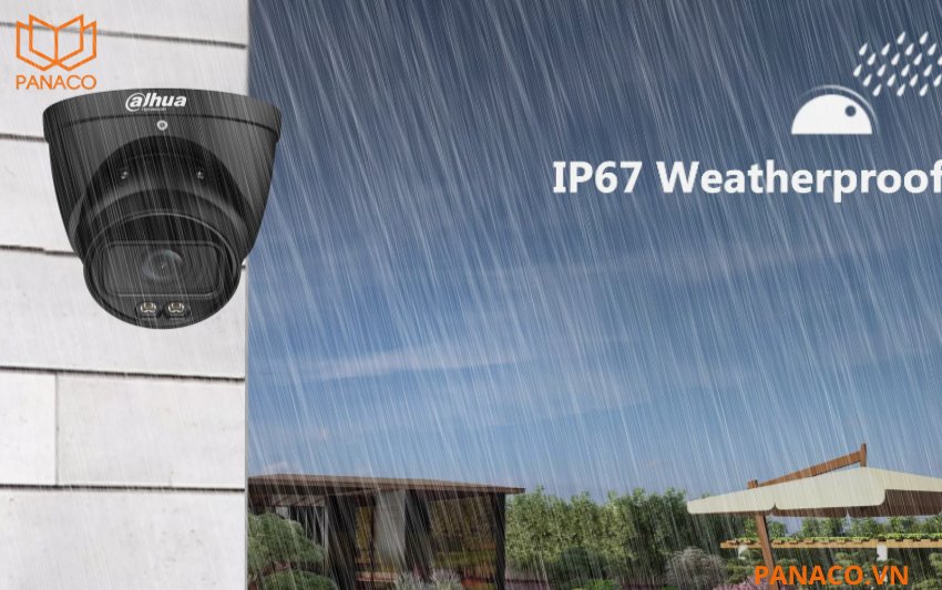DH-IPC-HDW3249T-ZS-IL thiết kế đạt chuẩn IP67 giúp camera hoạt động ngay cả trong mưa lớn