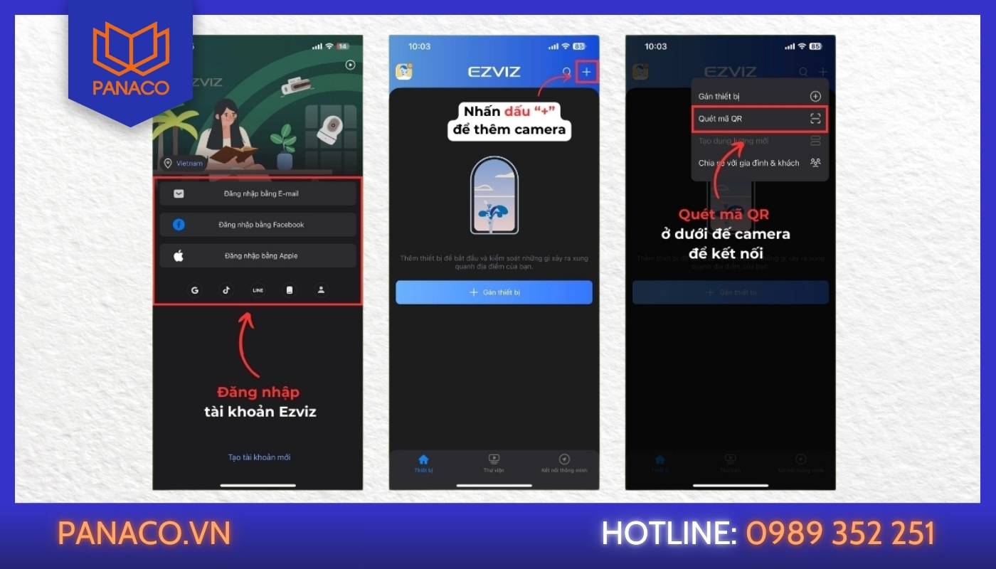 Đặt lại mật khẩu Ezviz - B3: Đăng nhập lại tài khoản sau khi thiết lập mật khẩu mới
