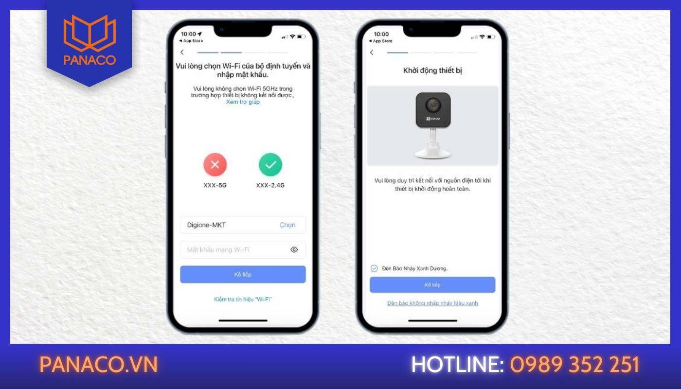 Reset camera Ezviz - B2: Nhập lại Wifi và mật khẩu camera
