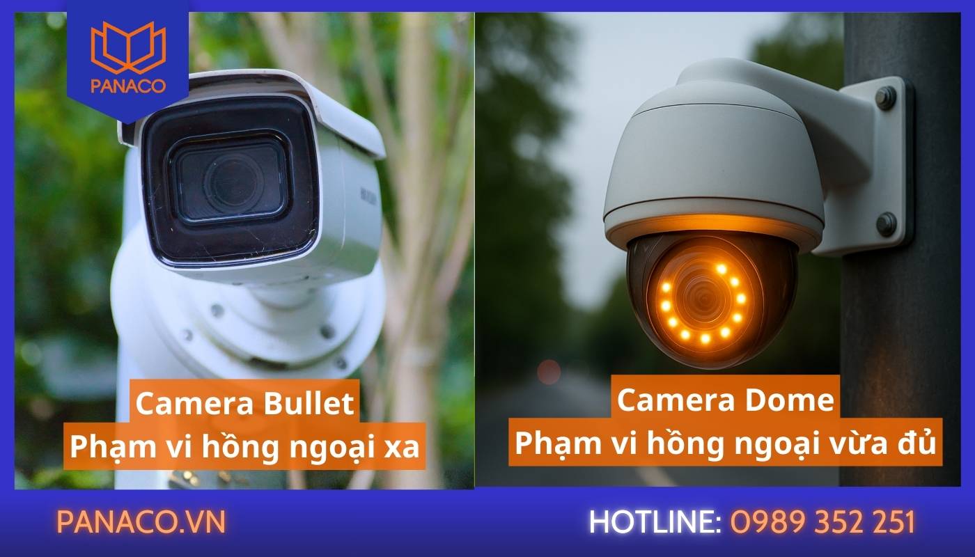 So sánh khả năng quan sát hồng ngoại của hai dòng camera Dome & Bullet