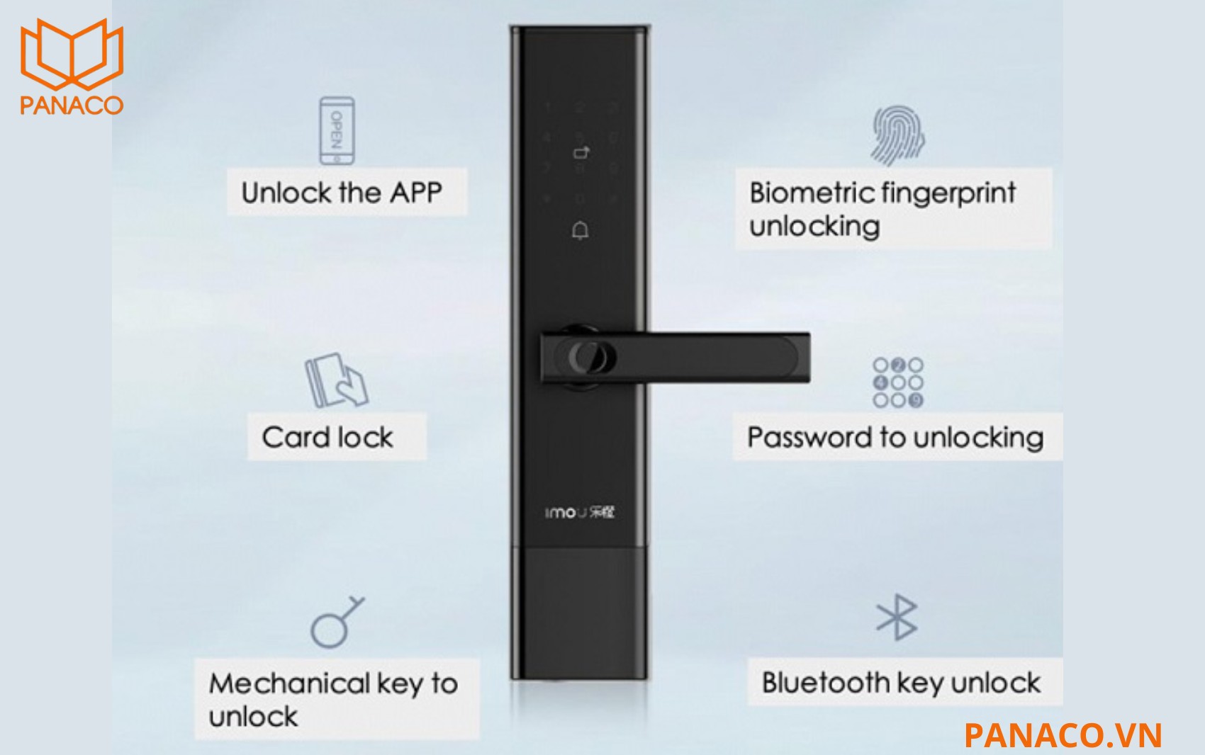 Khóa cửa thông minh Imou K2C được trang bị 6 phương thức mở cửa
