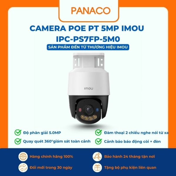 Camera PoE PT 5MP IMOU IPC-PS7FP-5M0