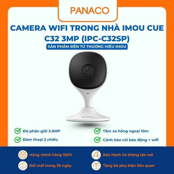 Camera Wifi trong nhà IMOU Cue C32 3MP (IPC-C32SP)