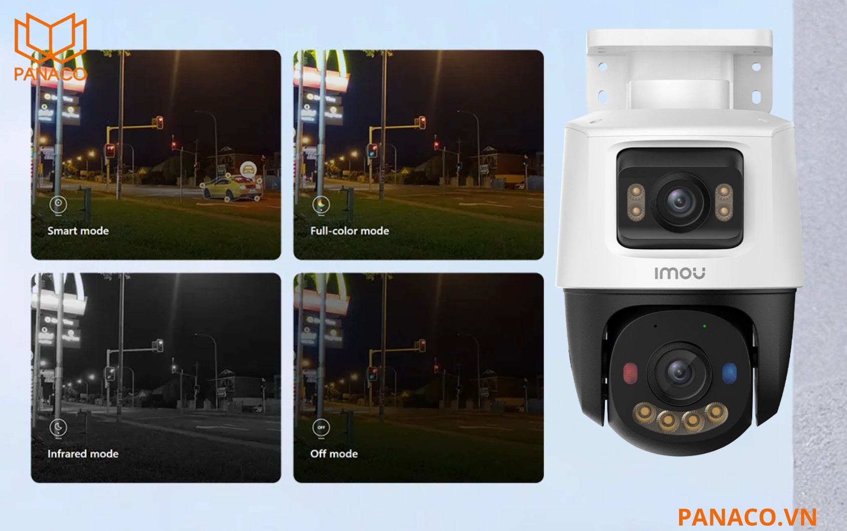 IPC-PS70FP-6M0 hỗ trợ lên tới 4 chế độ ban đêm