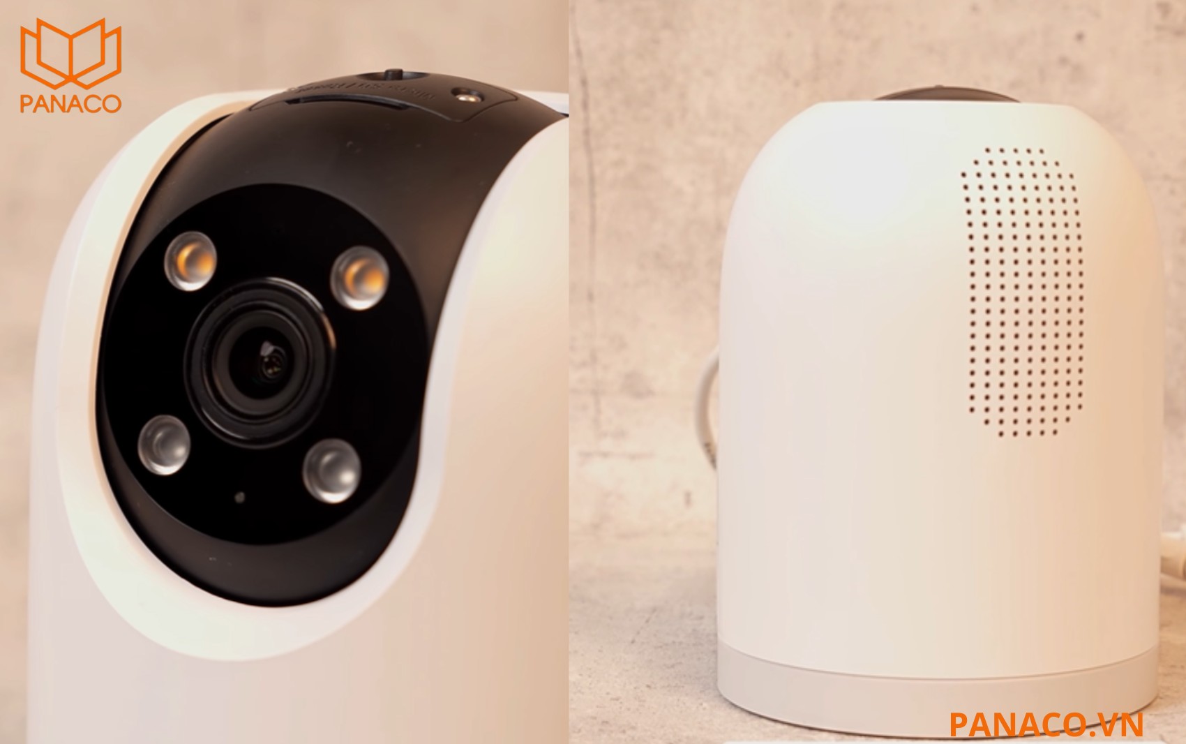 Ezviz H8C Pro 4K được tích hợp micro và loa, hỗ trợ đàm thoại hai chiều