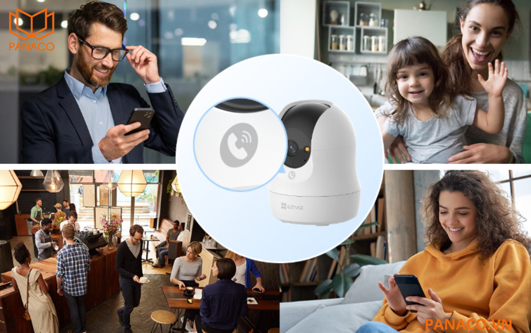 Ezviz C6N G1 được tích hợp micro và loa, hỗ trợ đàm thoại hai chiều