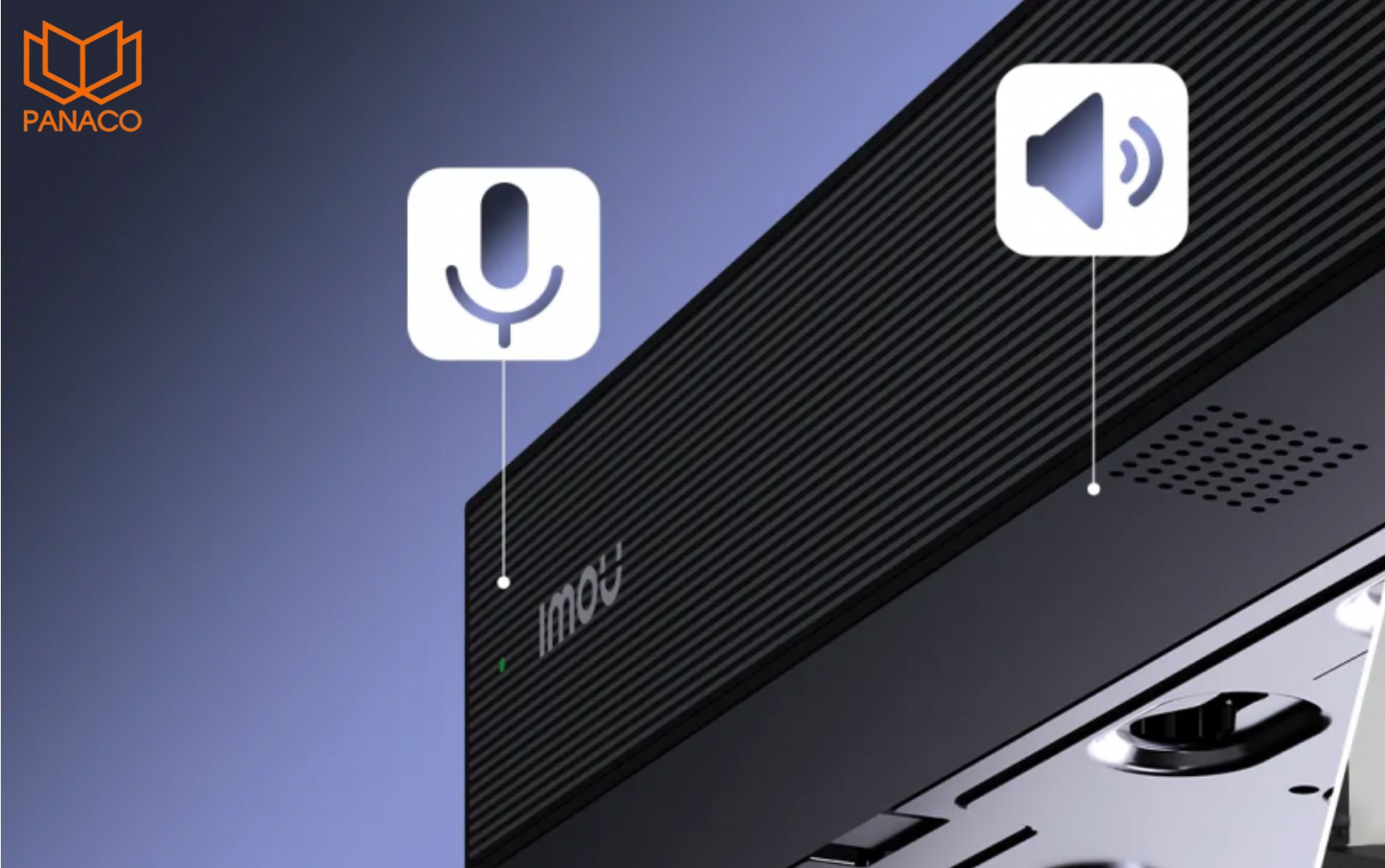 Đầu ghi tích hợp sẵn mic và loa giúp giao tiếp 2 chiều