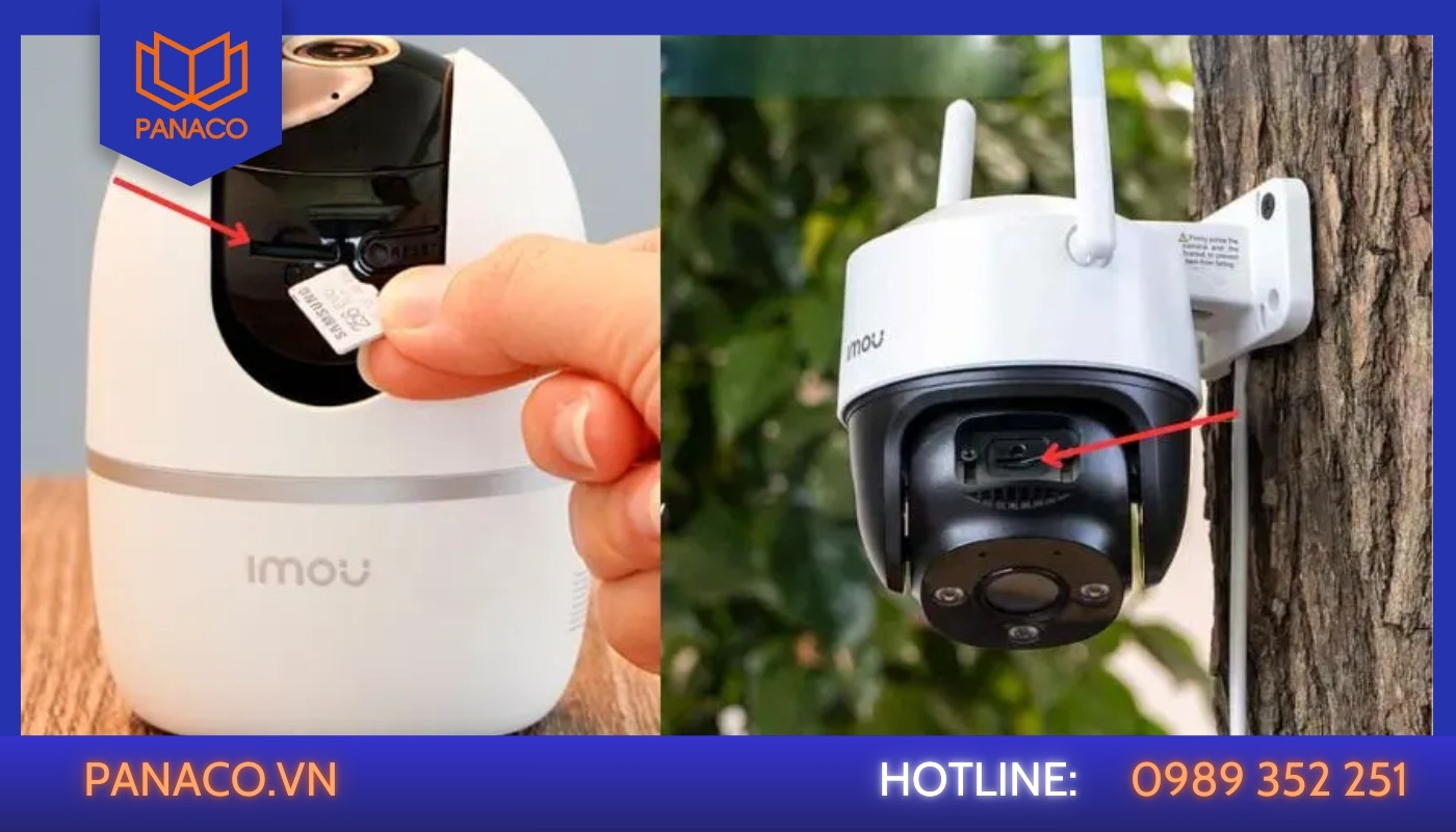 Camera không có đầu ghi tích hợp sẵn khe cắm thẻ nhớ