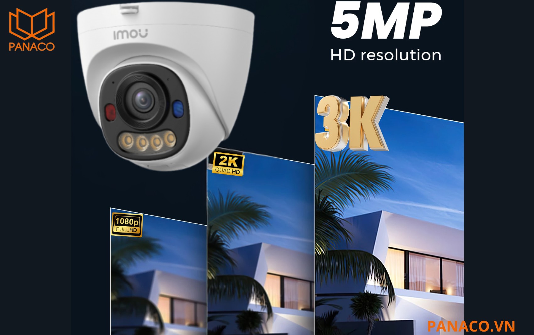 Camera IPC-PS8D-5V0 hỗ trợ tốc độ khung hình 25/30fps tại 5.0MP