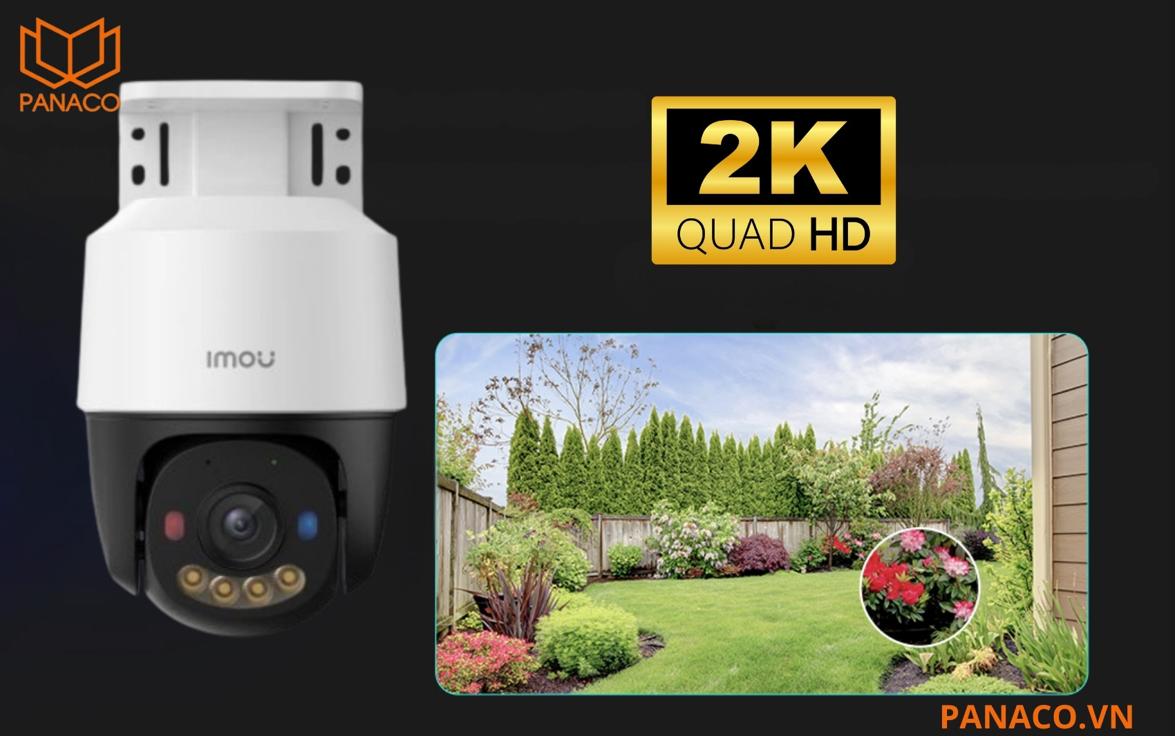 Camera IPC-PS7FP-3M0 được trang bị độ phân giải 3MP chuẩn 2K