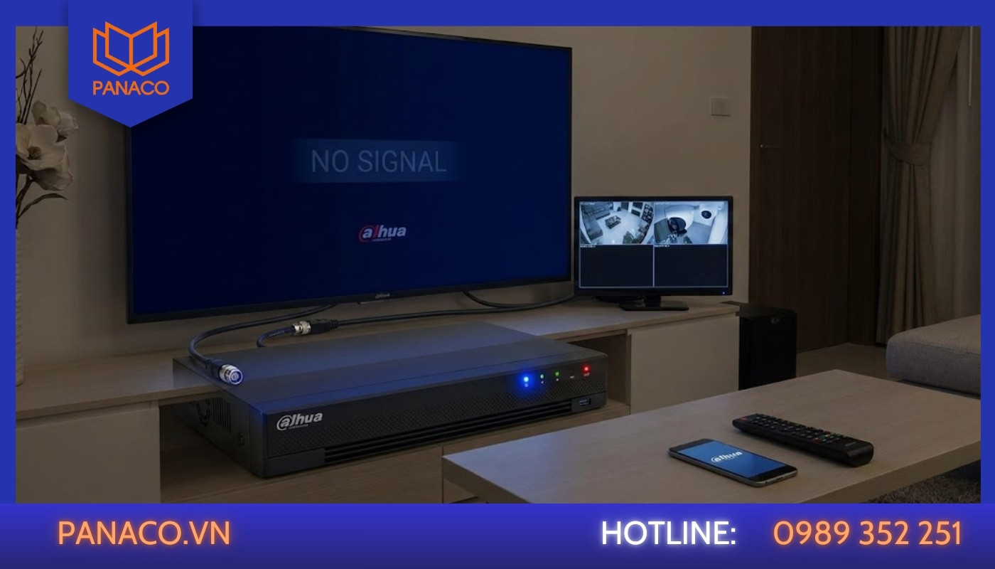 Không thấy bất kỳ hình ảnh camera nào hiển thị trên tivi