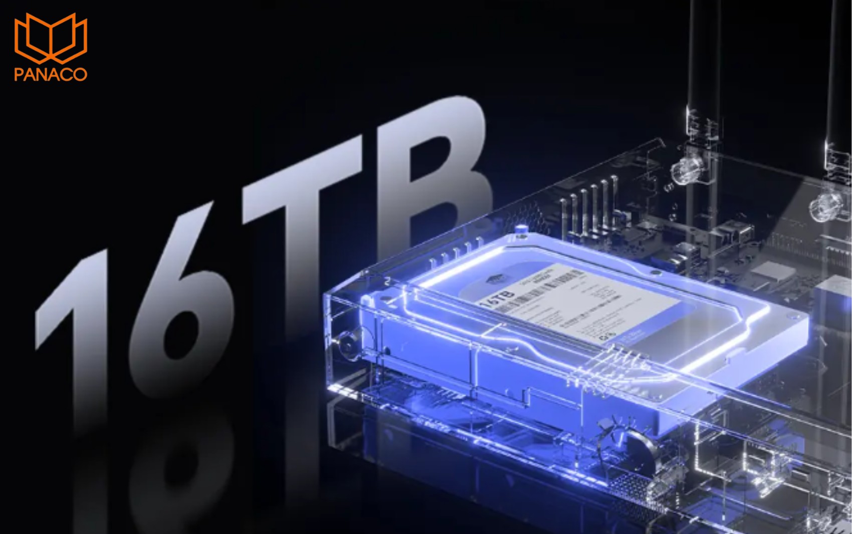 NVR-N118W-8A0E hỗ trợ khe SATA dung lượng ổ cứng 16TB