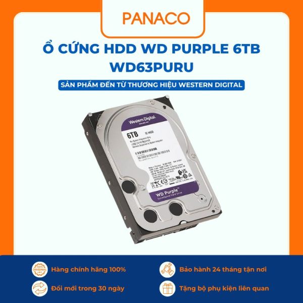Ổ cứng HDD WD Purple 6TB WD63PURU