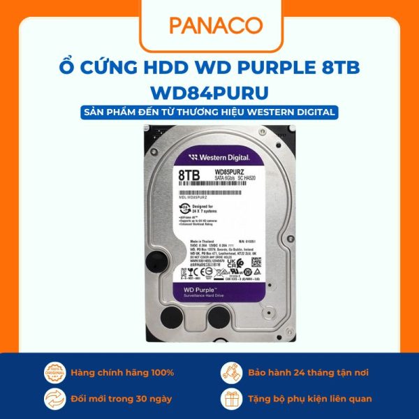 Ổ cứng HDD WD Purple 8TB WD84PURU
