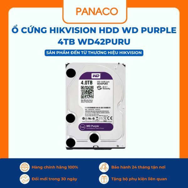 Ổ cứng Hikvision HDD WD Purple 4TB WD42PURU