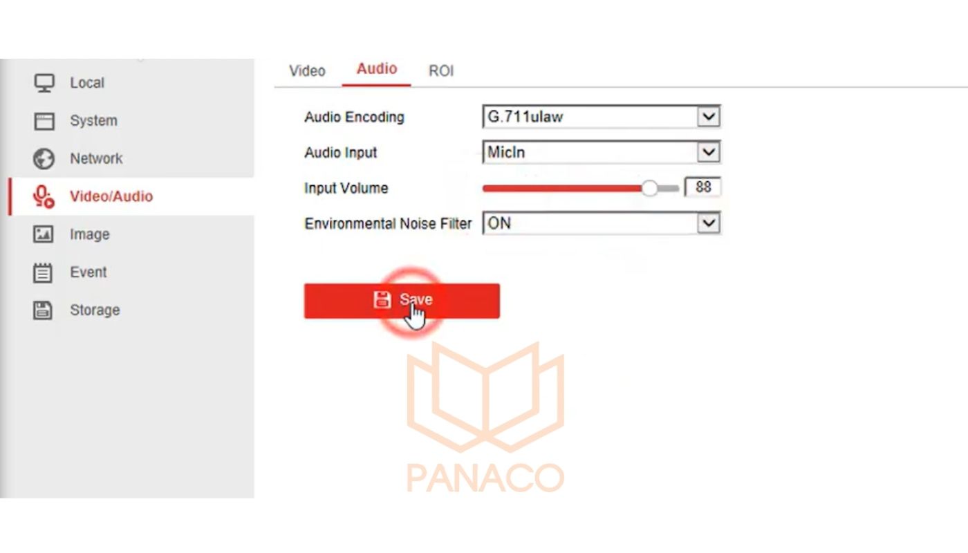 Chọn chuẩn mã hóa khi thực hiện cách nói chuyện qua camera Hikvision