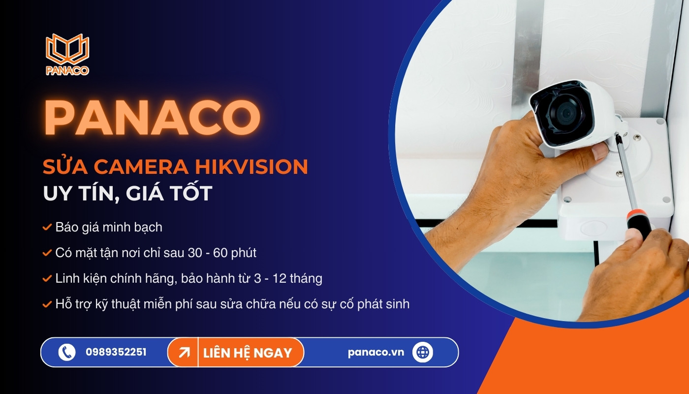 PANACO cung cấp dịch vụ sửa chữa camera chuyên nghiệp