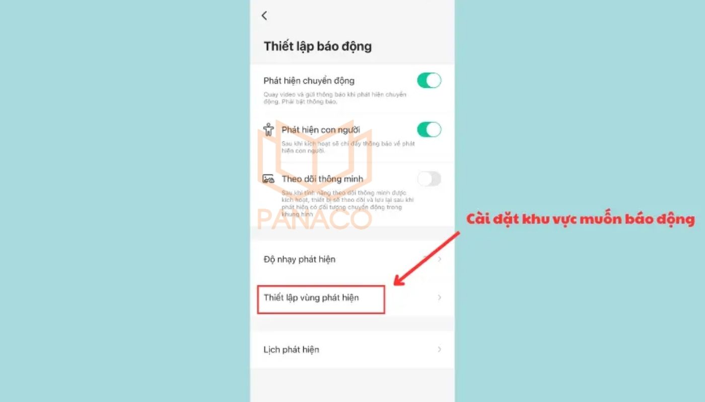 Hướng dẫn cài đặt lại vùng phát hiện chuyển động Hướng dẫn cài đặt lại vùng phát hiện chuyển động