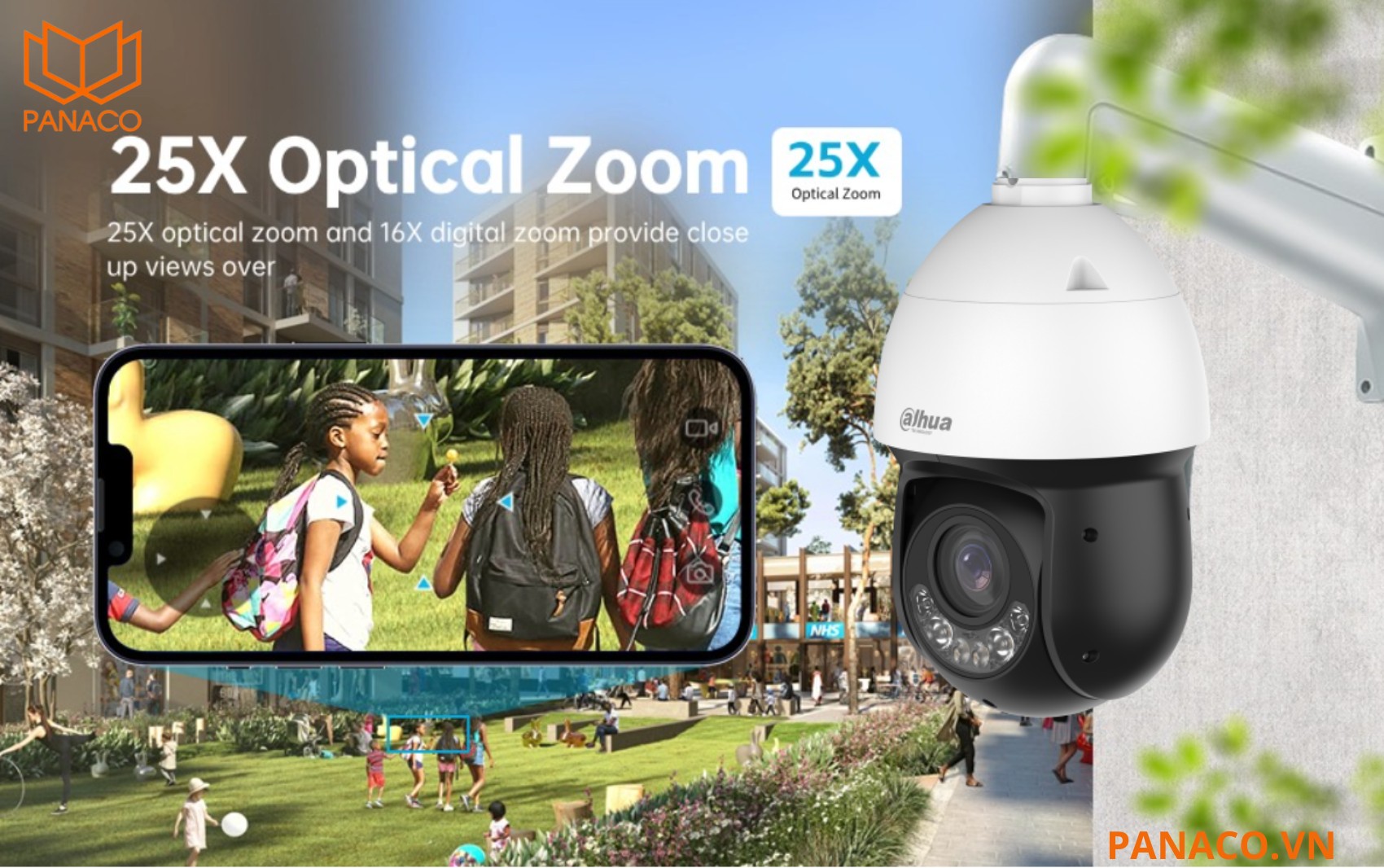 Camera Dahua DH-SD4D225MB-HNR sở hữu ống kính zoom quang học 25X