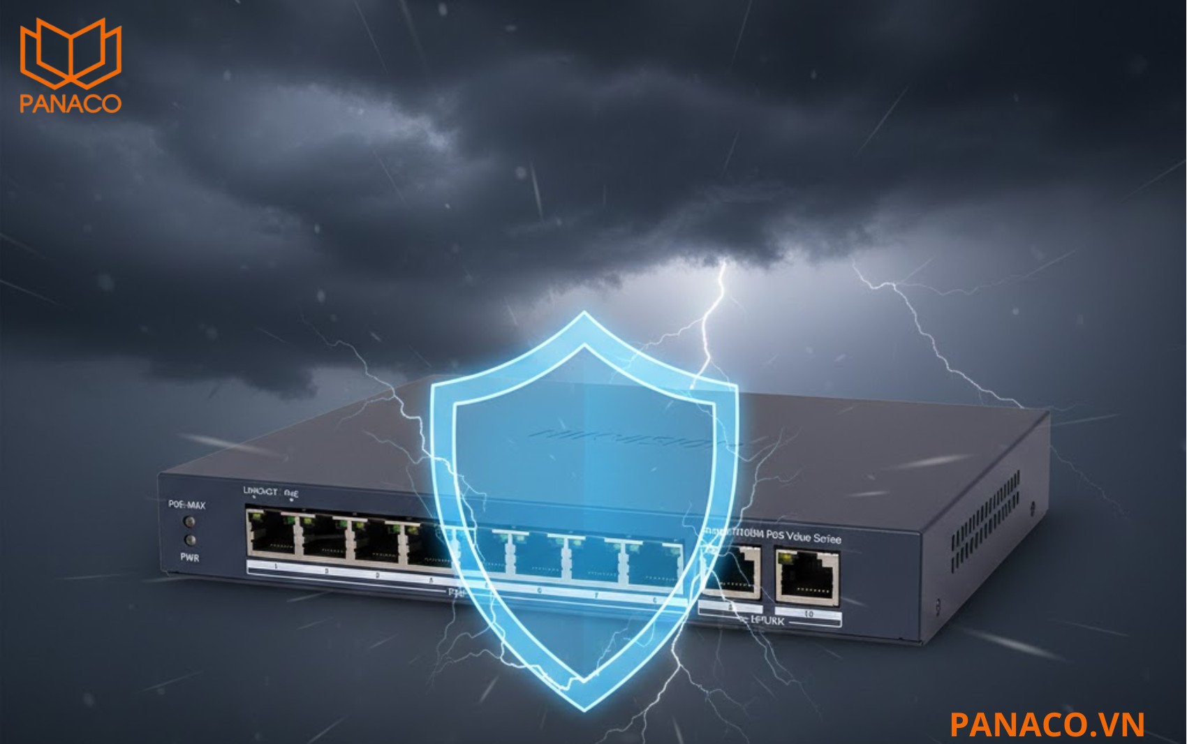 DS-3SH910-NM được thiết kế khả năng chống sét vượt trội
