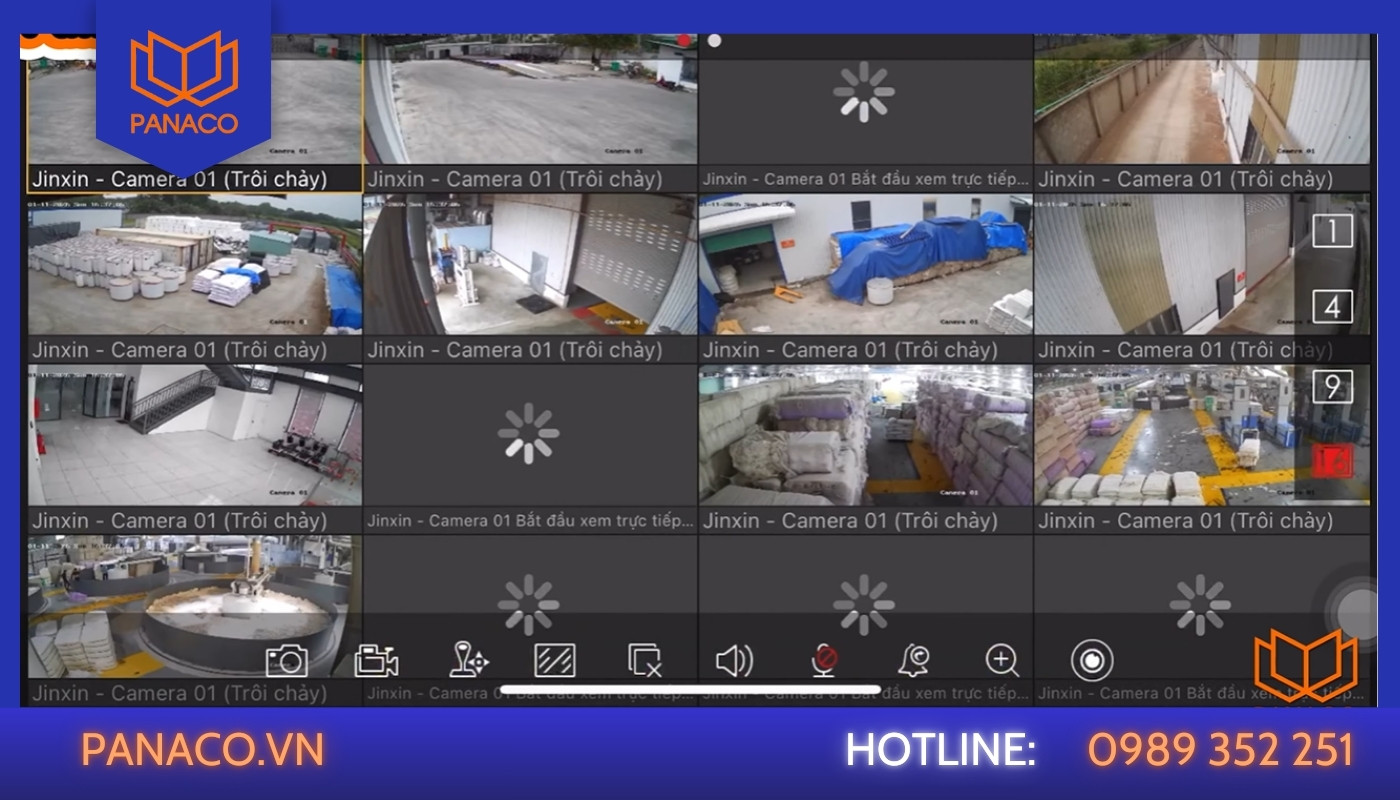 Hệ thống màn hình tổng hiển thị sắc nét toàn bộ 32 mắt camera