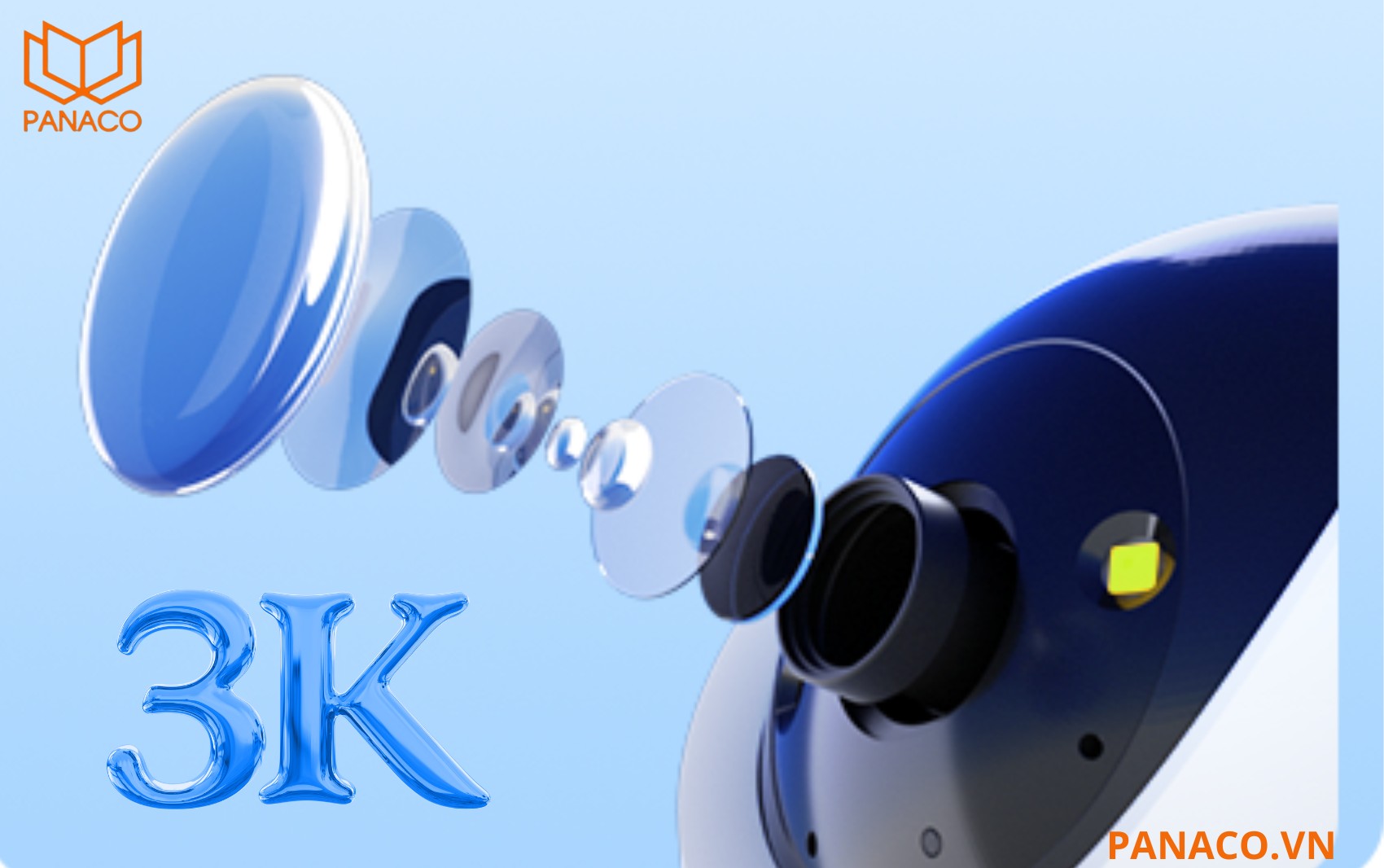 Camera quay quét Ezviz H6C G1 3K sở hữu độ phân giải 3K