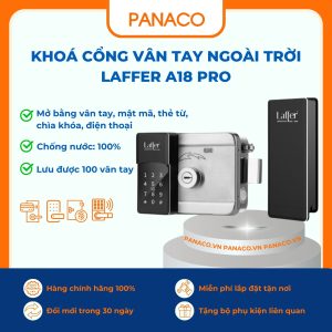 Khoá cổng vân tay ngoài trời Laffer A18 Pro