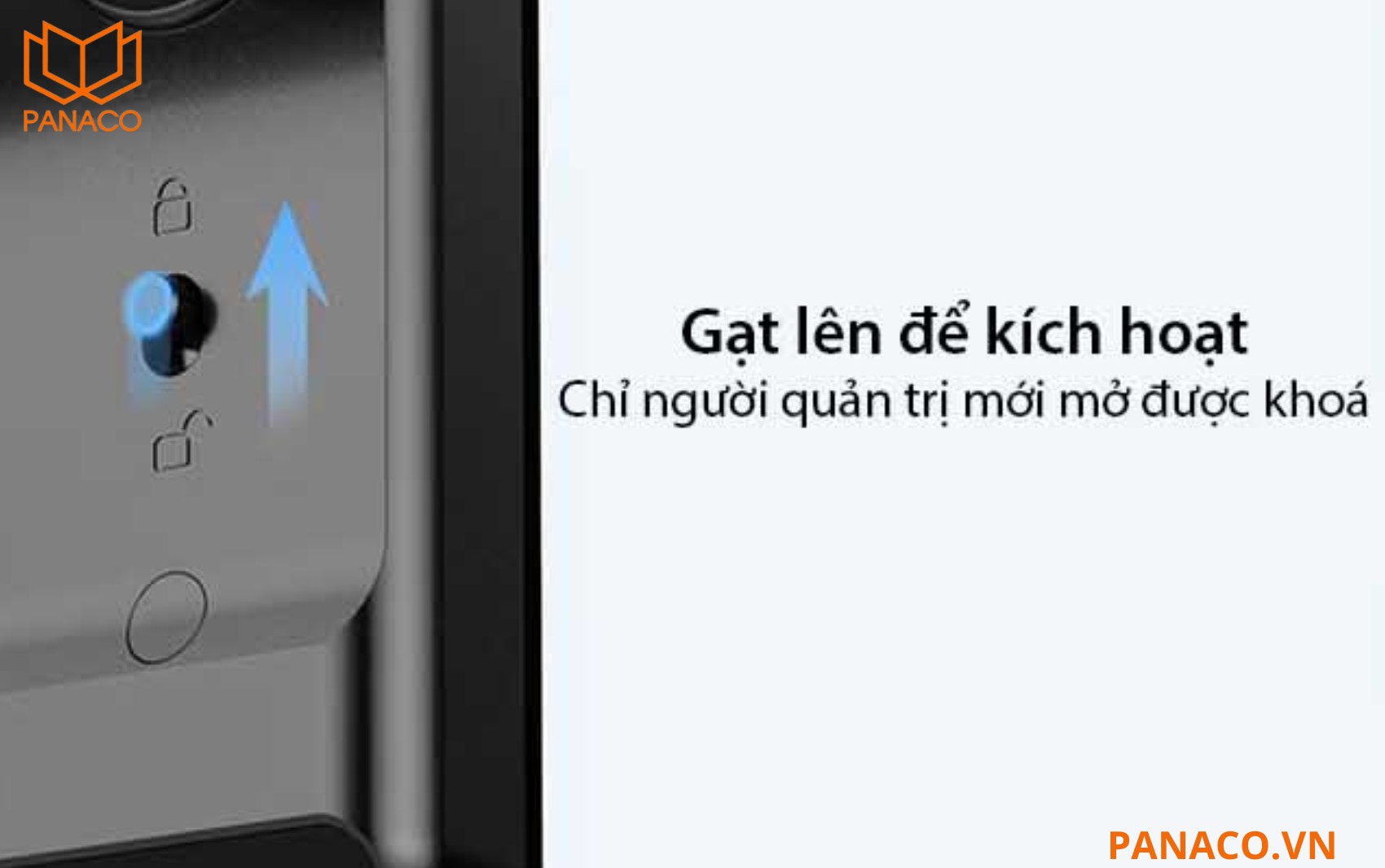 Laffer LX03 thiết kế nút gạt an toàn ngay mặt trong của khóa