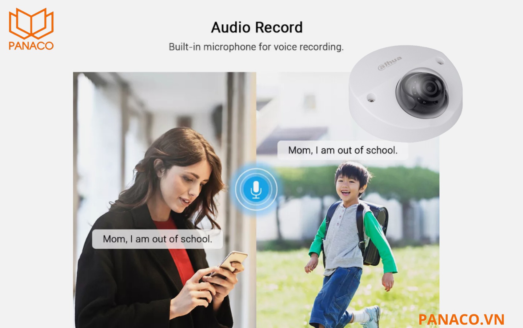 Tích hợp Micro – Ghi âm đồng bộ với hình ảnh