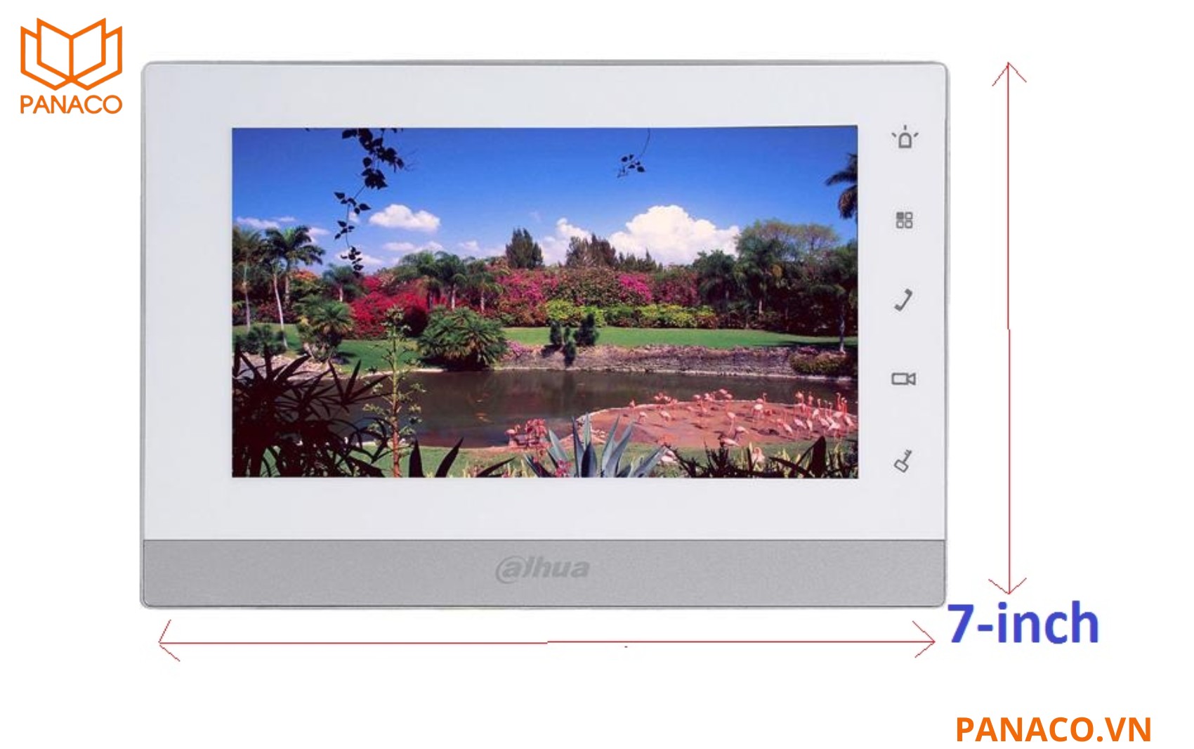 DHI-VTH1550CH-S2 thiết kế màn hình LCD TFT rộng 7 inch