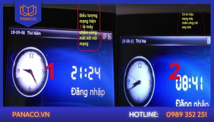 Máy chấm công không kết nối với máy tính