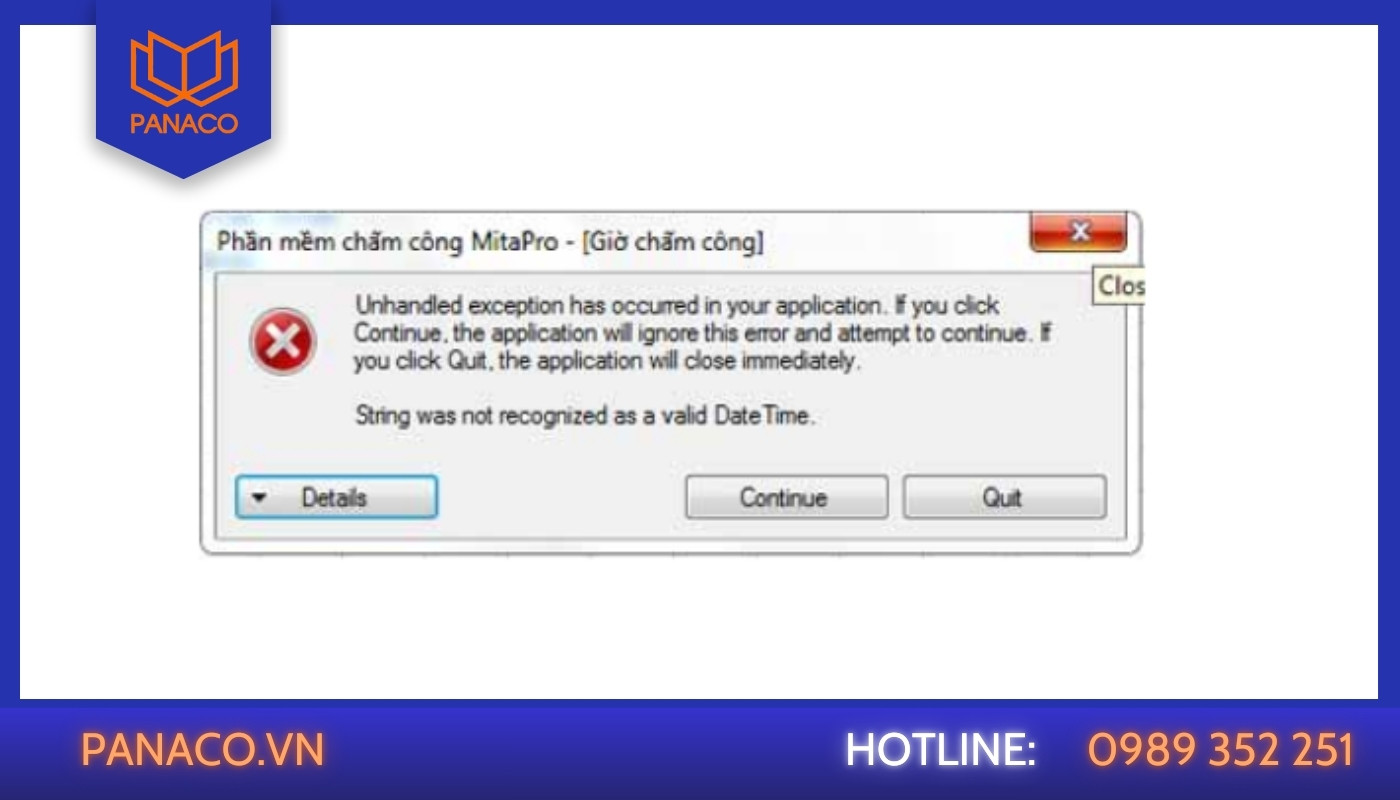 Máy chấm công không xuất được file Excel
