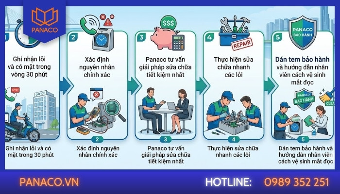 Quy trình sửa máy chấm công tại nhà ở Phú Nhuận