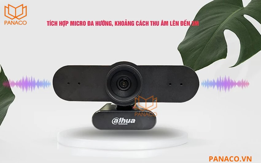 Webcam tích hợp sẵn micro, với khoảng cách thu âm lên đến 3 mét