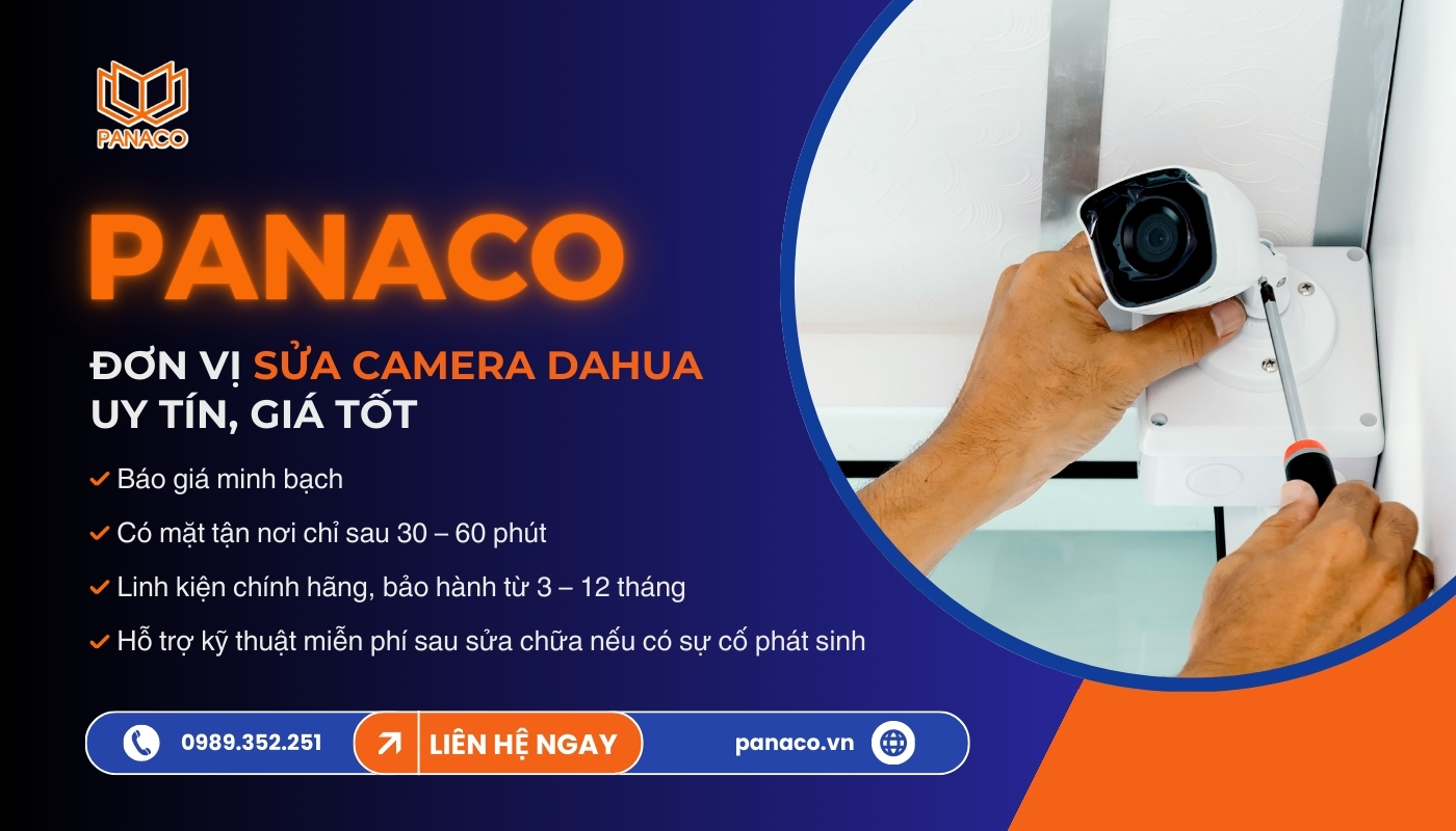 Kỹ thuật viên PANACO sửa lỗi camera