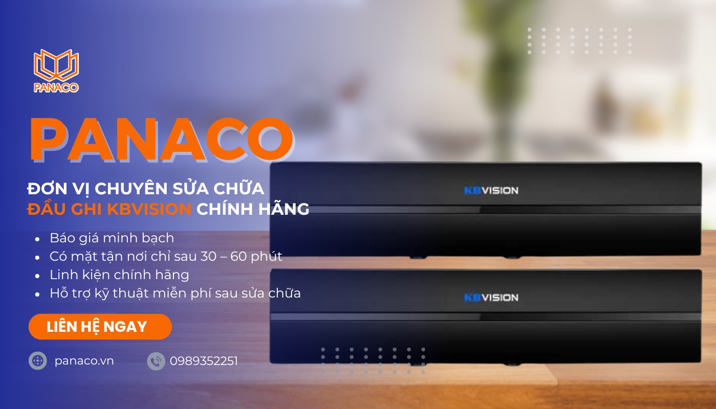 PANACO xử lý lỗi đầu ghi trên hệ thống camera