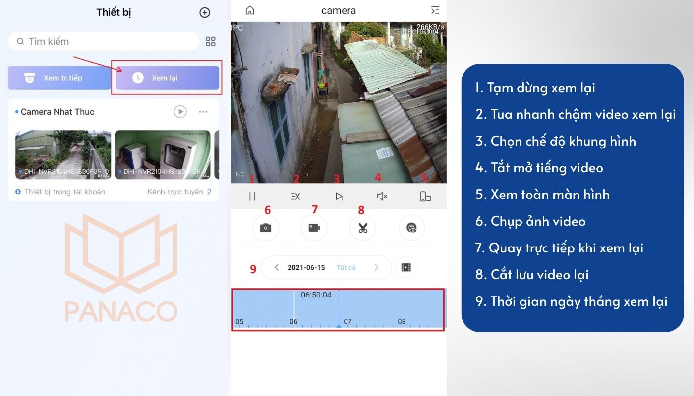 xem lại video đã ghi hình xem lại video đã ghi hình
