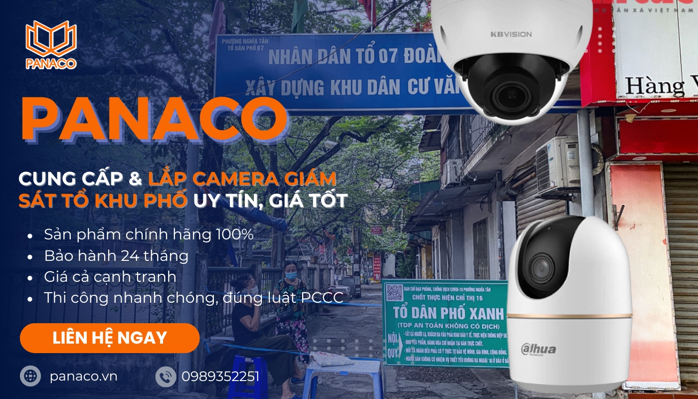 Hệ thống camera giám sát khu phố do PANACO lắp đặt giúp tăng cường an ninh