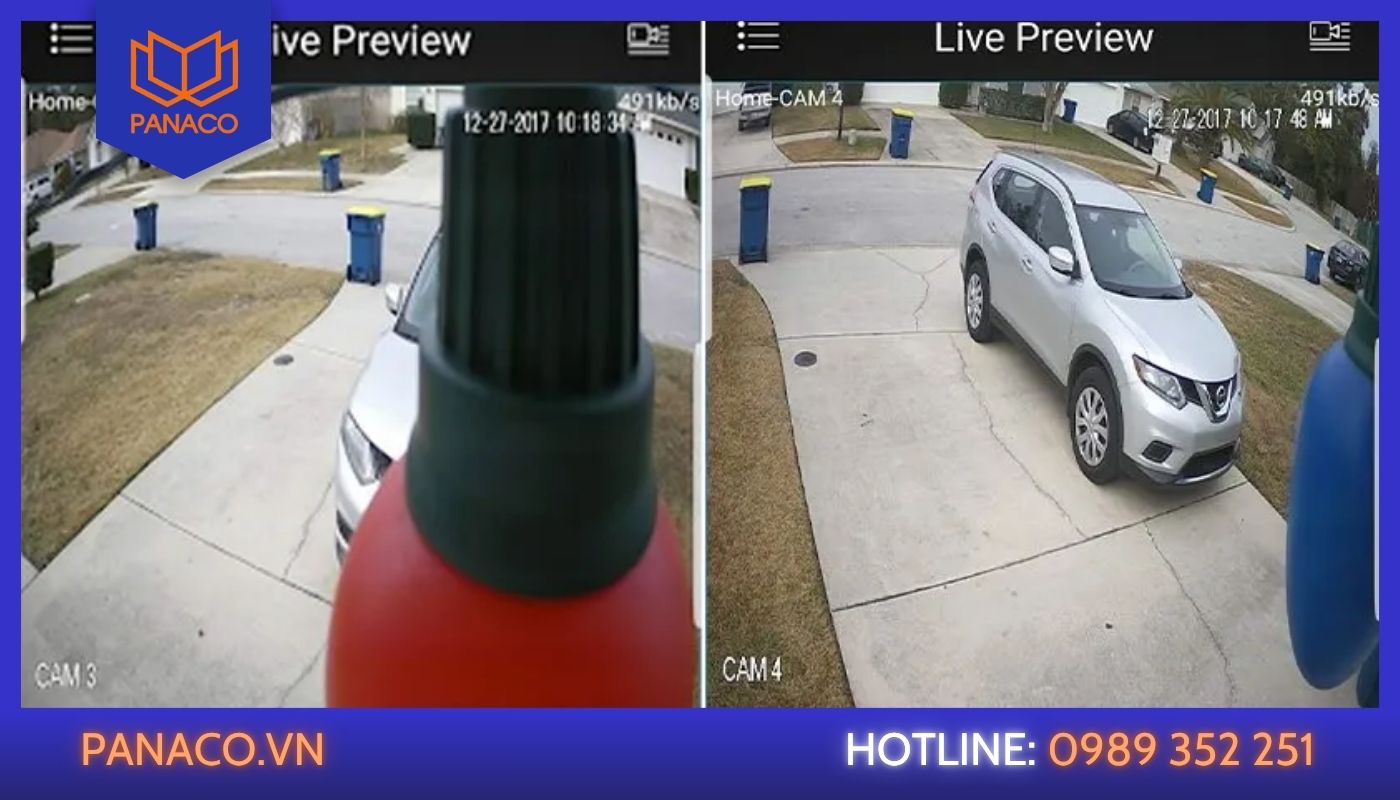 Camera lắp đặt trước vật cản