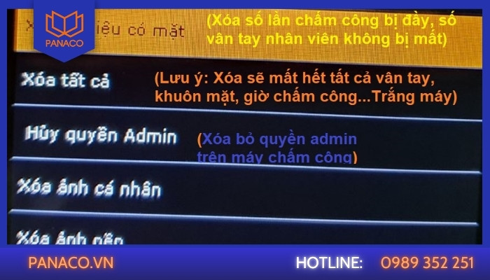 Hướng dẫn xử lý lỗi máy chấm công ZKTeco không thêm được nhân viên (2)